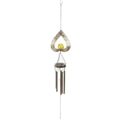 Solar Wind Chime Lys dekorativ udendørs terrasselampe jern kunst gave