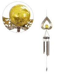 Solar Wind Chime Lys dekorativ udendørs terrasselampe jern kunst gave