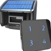 Solarløs trådløs indkørselsalarm, 400 meters transmissionsområde, 15 meters bevægelsesdetektion,EU-stik, KIT1