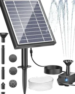 Solart fountain, 5V/2.5W solpanel, 170L/t pumpeflowrate,5V 2.5W 170L h