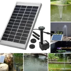 Solartankvandpumpe, 500L/t flowrate, 60cm sprøjtehøjde, solcelledrevet