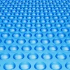 Solartæppe til swimmingpool, 24 x 12 ft rektangel, til både nedgravede og overjordiske pools, 16 mil blåt solar cover, energieffektiv opvarmning