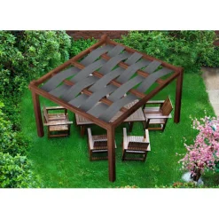 Solbeskyttelsesliste til pavillon HDPE 0,5x5 Grå