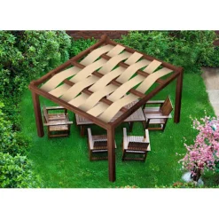 Solbeskyttelsesliste til pavillon HDPE 0,5x5 Grå