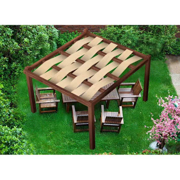Solbeskyttelsesliste til pavillon HDPE 0,5x5 Grå