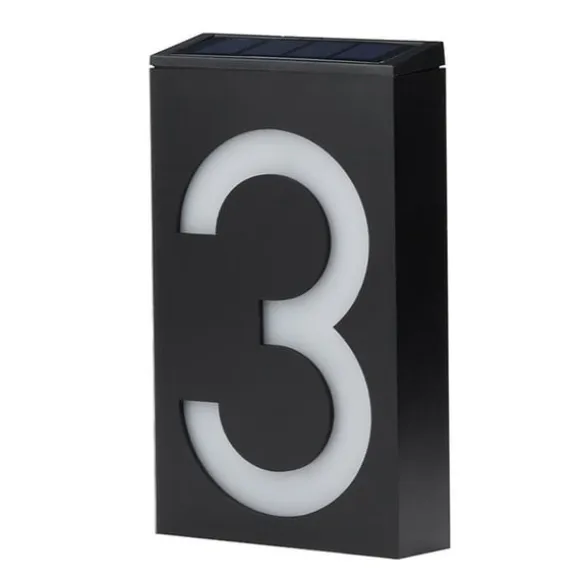 Solcelledrevet husnummerlys 3