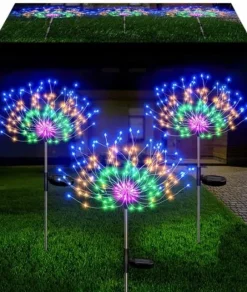 Solcellehavelampe DANDELION 120 LED HIT GARDEN RGB 2x JUL