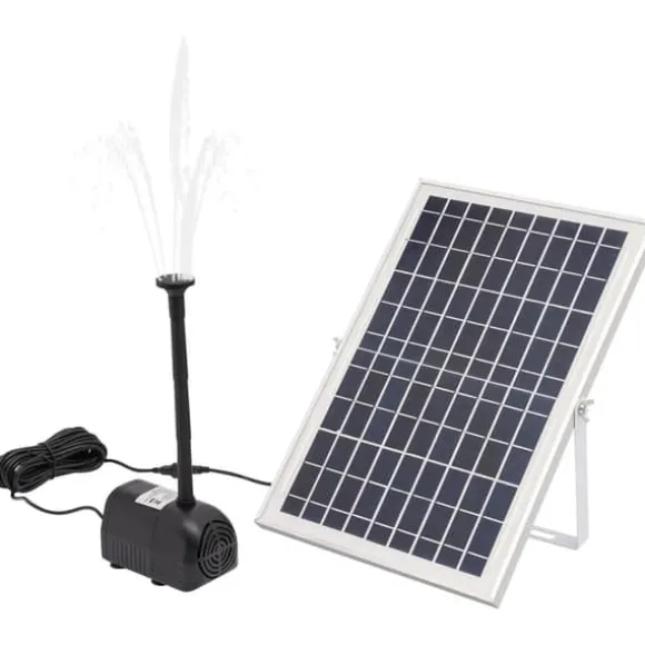 Solcellepumpe - Fontæne- og vandfaldspumpe - 10 W - 1000 l/h - Havedam og springvand - Hvid