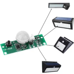 Solcellevæglampe med infrarød menneskelig induktionssensor og 3,7V-styring