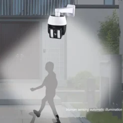 soldrevet falsk sikkerhedskamera med blinkende rødt LED-lys simuleret overvågningskamera med fjernbetjening til udendørs nattesikkerhedsadvarsel