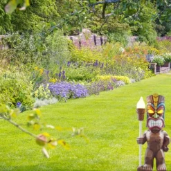 Soldrevet LED Tiki Light Solar Totem Figur Ornamenter LED Havelys Dekoration Håndværk til veranda Plæne Trail