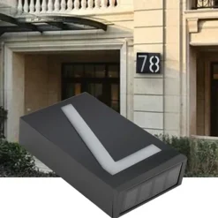 Soldrevet LED-adressenummerskiltlys til udendørs hus, hotel, butiksdør (nummer 7)