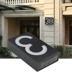 Soldrevet LED-nummerskilt til udendørs hus, hotel, butik - Lys din adresse op