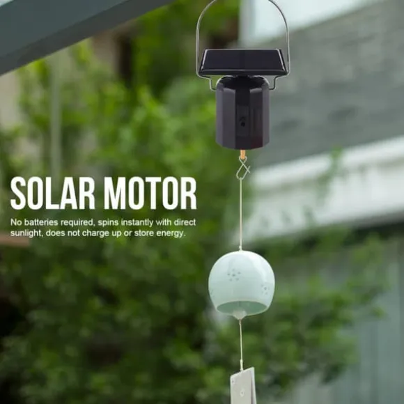Soldrevet Miljøvenlig Motor Vindklokke Ornament Hængende Roterende Motor