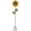 Solsikkeblomst metal haveornament på stang