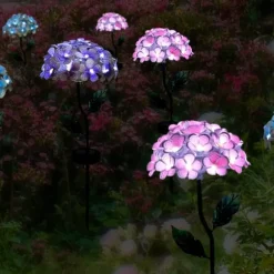 Solsimulering Hortensia Lys Terrasse Græsplæne Dekorative Lys Havelys