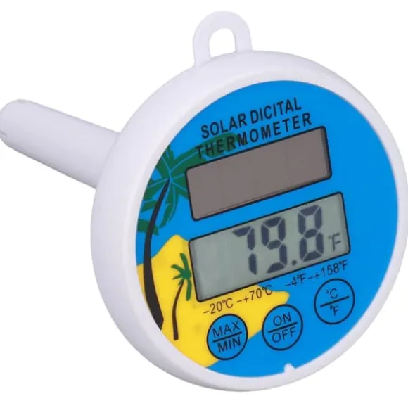 Soltermometer Minimum Maximal Vattentemperatur Display Digital termometer för swimmingpool