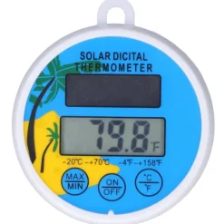 Soltermometer Minimum Maximal Vattentemperatur Display Digital termometer för swimmingpool