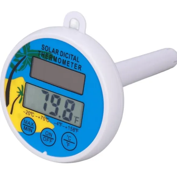 Soltermometer Minimum Maximal Vattentemperatur Display Digital termometer för swimmingpool