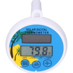 Soltermometer Minimum Maximal Vattentemperatur Display Digital termometer för swimmingpool