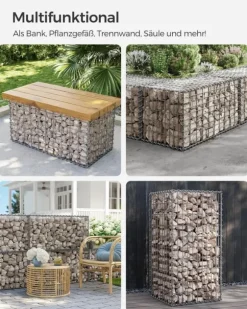 SONGMICS trådkurv 100 x 30 x 30 cm, 2 stk. sæt, sølvfarvet