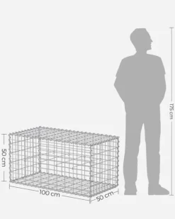 SONGMICS trådkurv med 5 x 10 cm maskestørrelse, 3 stk. sæt, sølvfarvet