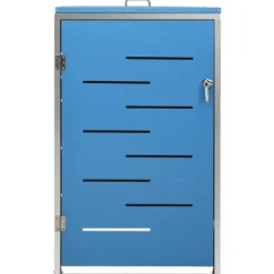 Sopkärlsskjul i rostfritt stål - Robust och vädertålig design | Storlek: 69x77,5x112,5 cm