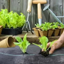 Sort agrotekstil til ukrudt, mulching, 3,2x100m, 70g pløkker