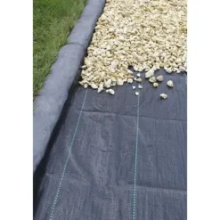 Sort landskabsdug 1 x 25 m, UV-behandlet, 100 g/m² - Ukrudtsbekæmpende bunddug