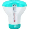 Spa Chemical Dispenser med termometer Återanvändbar Lake Blue Swimming Pool Chlorine Tablet Floater