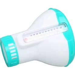 Spa Chemical Dispenser med termometer Återanvändbar Lake Blue Swimming Pool Chlorine Tablet Floater