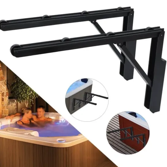 Spa cover-løfter - Hot Tub Cover Lifter / Spa Cover Roller - Universal pasform til flere størrelser og former - Fritstående - 2-pak - Rosa