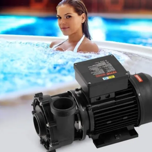 Spa pumpe, dobbelt hastighed, 56-ramme, 2" port, 90° roterende interface, TÜV certificeret