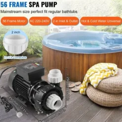 Spa pumpe, dobbelt hastighed, 56-ramme, 2