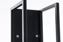 Spark Firewood Rack - Black Matt Metal, 25x25x100 cm