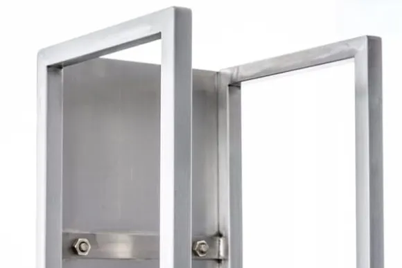 Spark Firewood Rack - Stainless Steel Metal, 140 cm Height