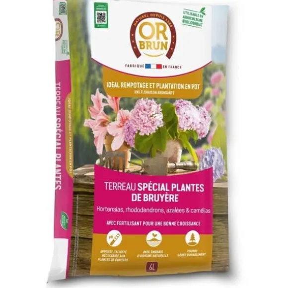 Speciell krukjord för ljungväxter - ELLER BRUN - OBRTBRU6U - 6L - Bättre rotning