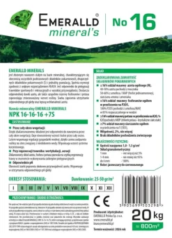 Spring Mineral Complex Gødning Emerald Minerals nr. 16 NPK 20 kg