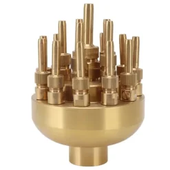 Springvandsmundstykke messing - Justerbar 3-lags vandspray til Garden Park Pond Pool - G1,5 tommer