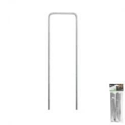 Sæt med 5 produkter. Galvaniseret metalstift i form af "U" bredde 3cm / højde 20cm