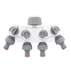 Sæt med 2 produkter. WHITE LINE SOLID 4-vejs manifold med 1 "eller 3/4" haneventiler