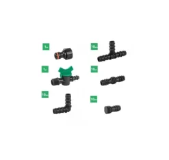Sæt med tilbehør til drypline 16mm - 42stk.