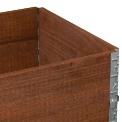 Stabelbar plantekasse i massivt fyrretræ | Mål: 80x60 cm | Farve: Brun