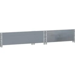 Stabelbar plantekasse i massivt fyrretræ - Højbed | Størrelse: 80x60 cm | Farve: Grå