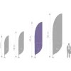 Standard L reklameflagstang - 450 cm