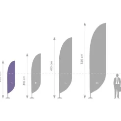 Standard S reklameflagstang - 290 cm