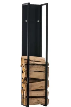 StandhoodTrek Spark - Fire Wood Holder - Høj kvalitet og bæredygtighed Farve: Matte sort | Størrelse: 100 cm