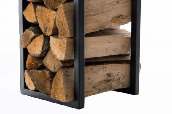 StandhoodTrek Spark - Fire Wood Holder - Høj kvalitet og bæredygtighed Farve: Matte sort | Størrelse: 100 cm