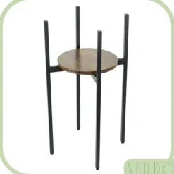 Stående metal blomsterstander, træ loft, høj, 62 cm, blomsterstander, planter