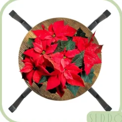 Stående metal blomsterstander, træ loft, høj, 62 cm, blomsterstander, planter